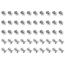 50 Pcs M3*5 Mini Round Knobs, 10mm Small Drawer Pulls, Silver