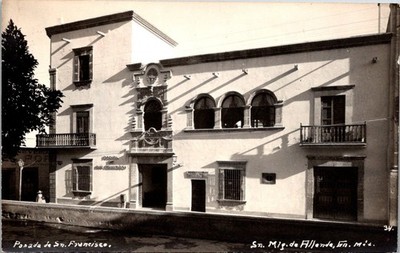 San Miguel de Allende GT Posada de San Francisco Hotel RPPC Postcard       35659