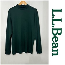 Vintage L.L. Bean Men's Mock Neck Base Layer Shirt Single Stitch Made in USA XL