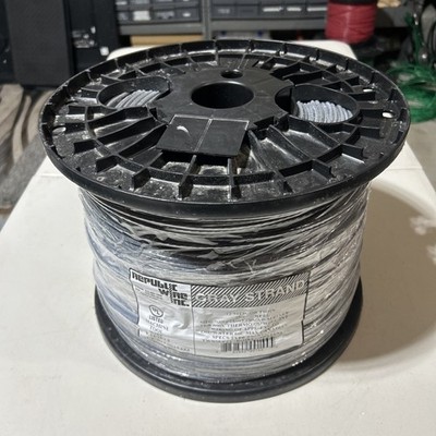 Republic Wire Inc. Gray Nylon Wire 2500 Ft. Reel New In Package Made In USA New