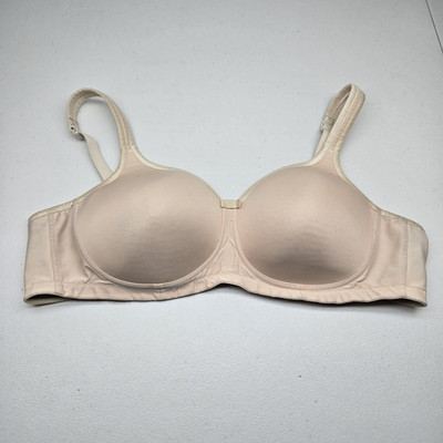 Anita Women Bra 44A Beige T Shirt Wireless Lightly Lined Strap Adjustable READ