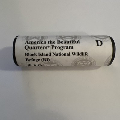 2018 D Block Island ATB $10 UNCIRCULATED Quarter Roll SEALED US MINT Wrap