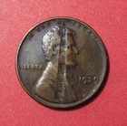 1939 Lincoln Wheat Cent Mint Error - Lamination Loss