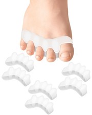 6 Pcs Silicone Toe Separators for Bunions Overlappinng Hammer Toes Straightener