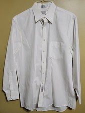 GEOFFREY BEENE Wrinkle-Free Clean White Men's Dress Shirt  XL 16-1/2  34/35