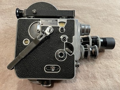 Paillard Bolex 16MM - H16 - F25 Movie Camera - 3 Lenses In Case