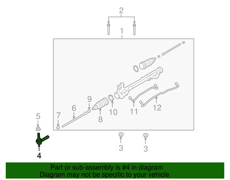 Ford 2005-2020 genuino - barra de amarre exterior 9G1Z-3A130-A Foto 2 de 4