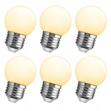 E26 Small G14 LED Globe Light Bulb, 15W Equivalent 1W Warm White