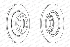 Ferodo DDF1307C Brake Disc for Audi