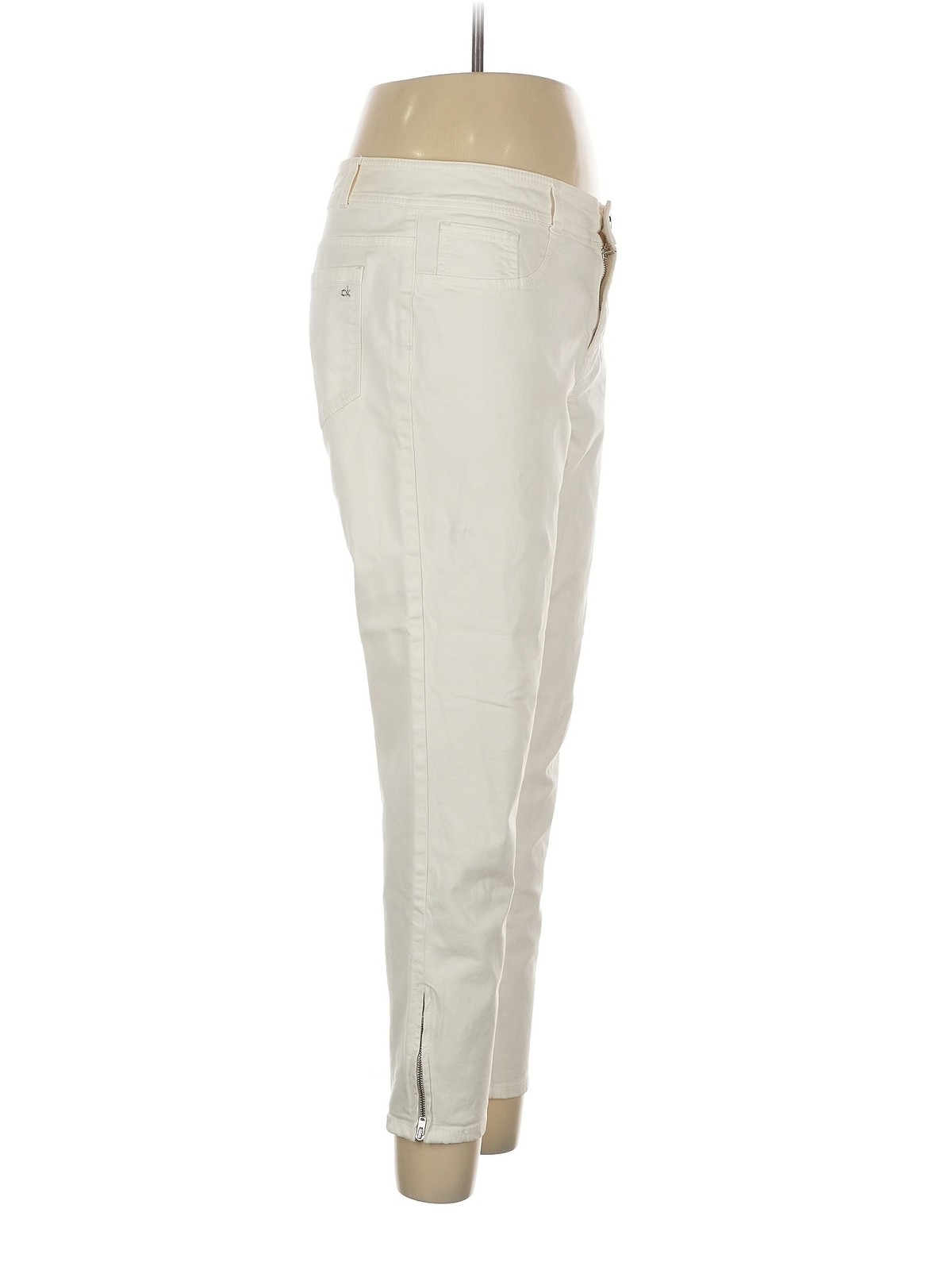 Calvin Klein Women Ivory Jeans 10 thumbnail 3