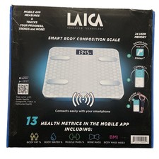  Distressed Box Laica Smart Body Composition 400lb Capacity Digital Bath Scale