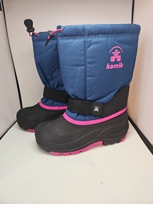 Kamik Girl Size 5 Rocket Cold Weather Waterproof Winter Boots Blue/Pink RHR24823