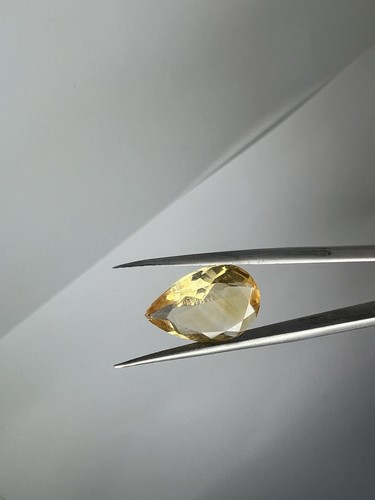 CITRINO NATURALE 3,94CT taglio GOCCIA 10x15mm PIETRA PREZIOSA - Imagen 1 de 5