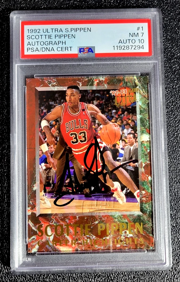 Fleer Scottie Pippen Basketball Autographed Sports Trading Cards