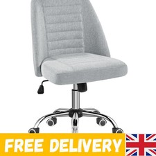 Adjustable Light Gray Vanity Chair - Stylish Armless Swivel Design for All Rooms