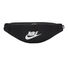 Nike Heritage Bum Bag Cross Body Adult Black Zip Pocket Hip Waist Travel Pouch
