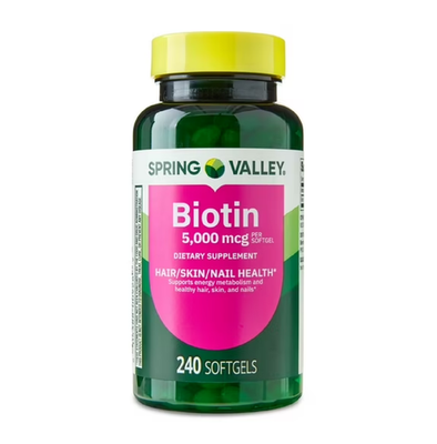 #ad Spring Valley Biotin 5000 mcg Softgels Hair Skin amp; Nails Support 240 Count $8.88
