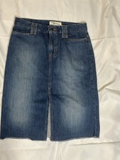 Old Navy Y2k Slit Front Denim Midi Skirt SZ 4