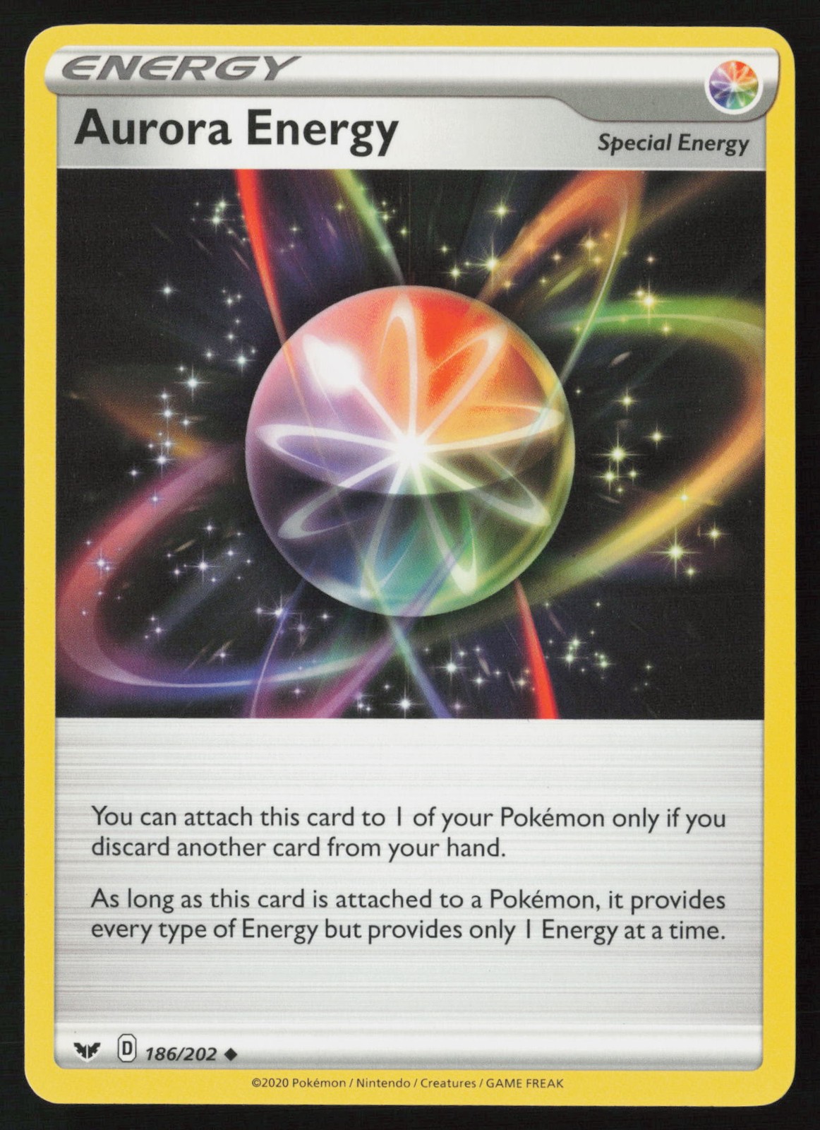 Pokemon Aurora Energy 186/202 SWSH01: Sword & Shield Base Set Non-Holo - NM