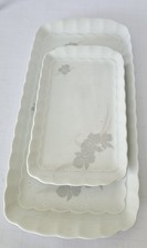 Eschenbach Servierplatten rechteckig Bavaria germany Toledo Orchidee grau rosa