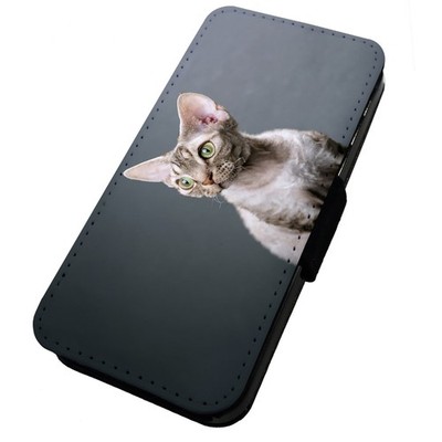 Bedruckte Klapp Handyhülle iPhone, Samsung & Huawei Devon Rex Cat