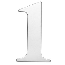 Numeri civici 3", adesivi in acciaio inox per porta cassetta postale, argento 1