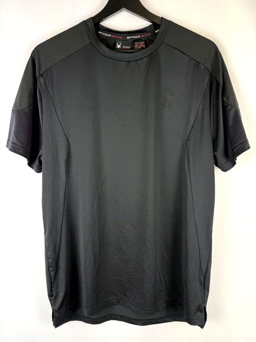 T-shirt Manches Longues Spyder Noir - Homme Taille M - Polyester - Occasion
