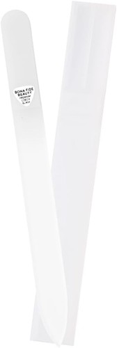 Bona Fide Beauty Czech Glass Nail File with Case (Clear), Natural Nail File |