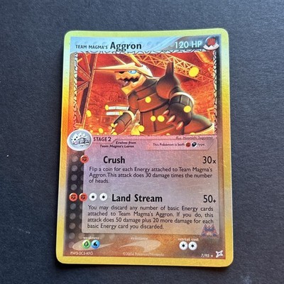 Team Magma's Aggron 7/95 Pokemon Karte Reverse Holo Team Aqua VS Team Magma NM