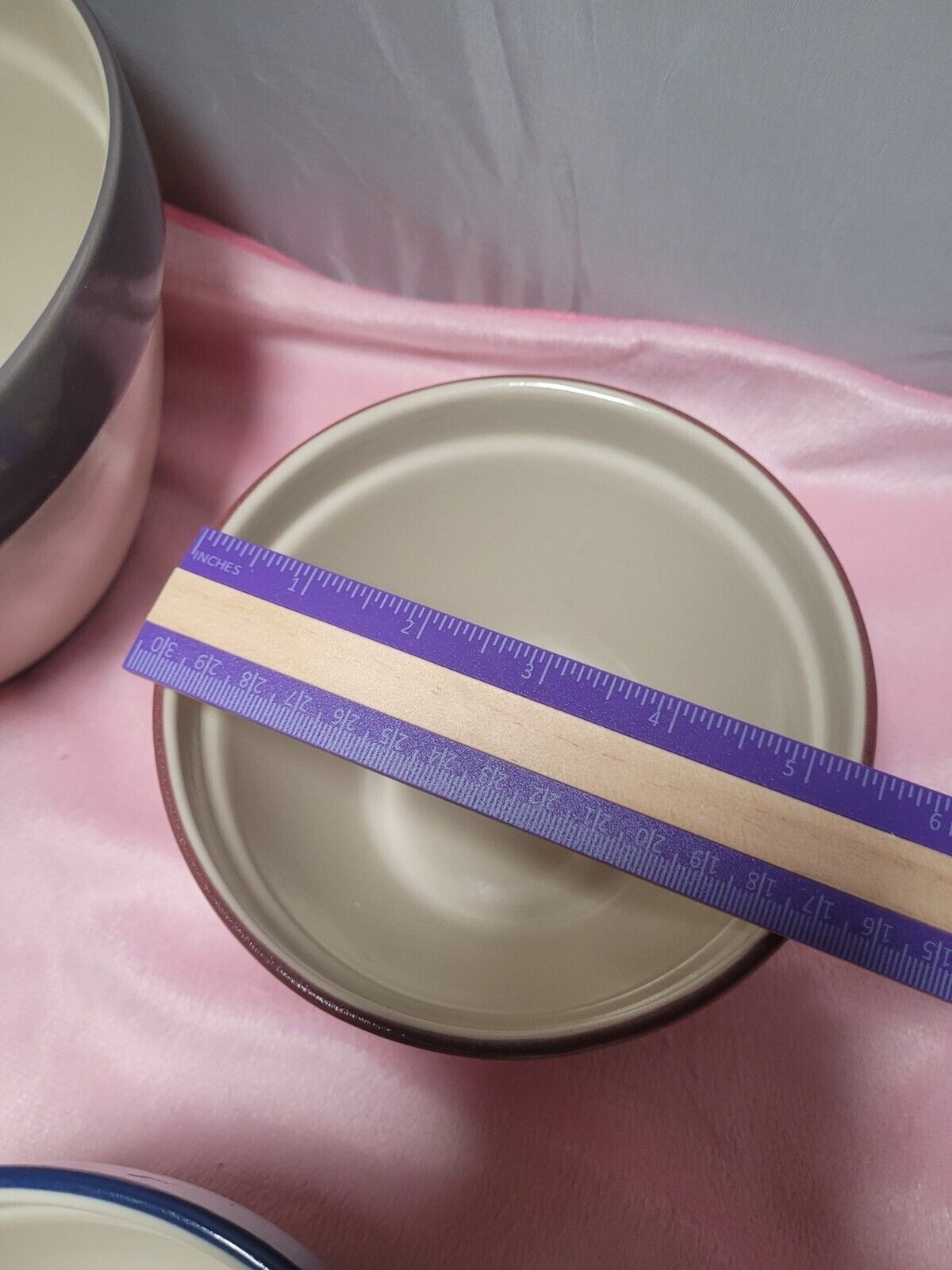 4 Blue Rim Nesting Mixing Bowls Set Over & Back Inc. Indoor Outfitters Portugal