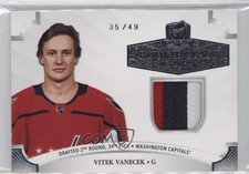 2020-21 Upper Deck The Cup Rookie Class of 2021 35/49 Vitek Vanecek Patch 3hd