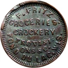 1863 Fond du Lac Wisconsin Civil War Token F Fritz R5