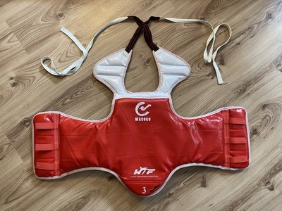 Schutzweste Wacoku Taekwondo WTF Größe 3 entspr. Kwon Gr. 2 Blau Rot