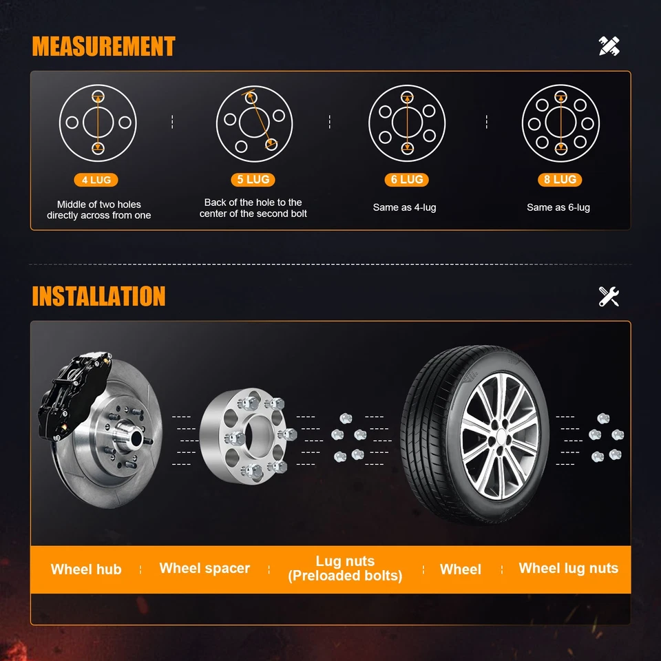 4X 2" 6x5 12x1.5 espaciadores de rueda para Chevrolet Trailblazer Buick Rainier 6 tacos Foto 3 de 4