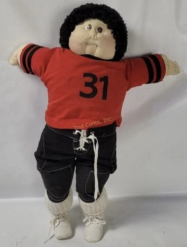 Little People Soft Sculpture Cabbage Patch Kids Football Fuzzy Boy