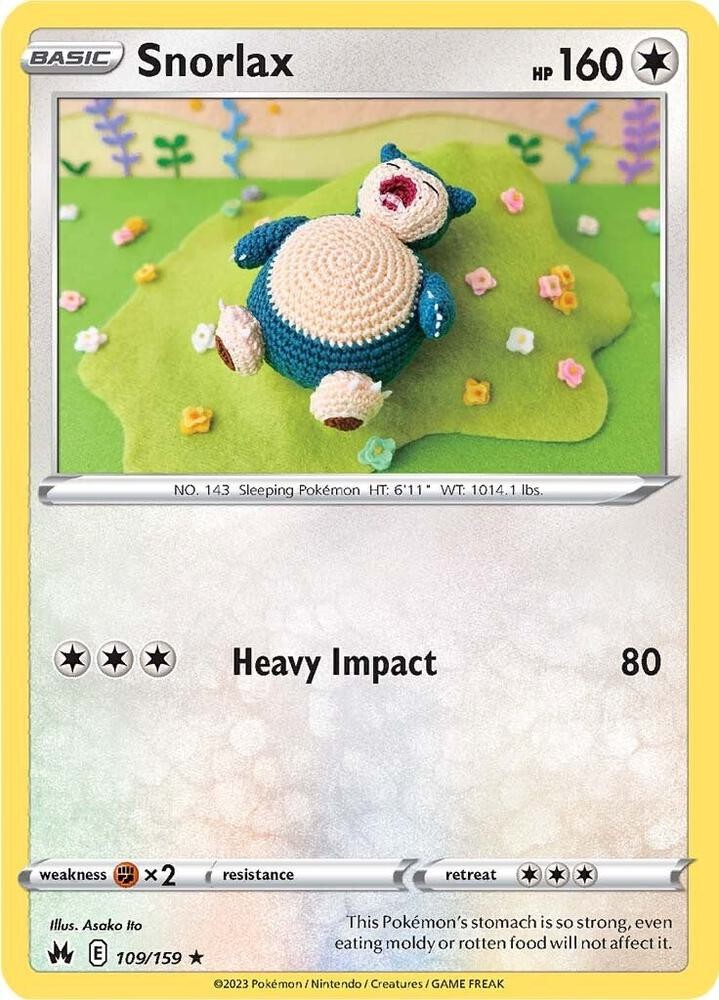 Pokemon Snorlax 109/159 Crown Zenith NM card Normal | eBay