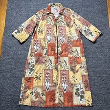 Vintage Intimate Appeal Robe Women Large House Dress Patchwork Floral Colorful