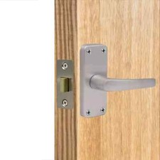 2pc Internal Door Handles Pack Aluminium Lever Latch Handle with Fittings