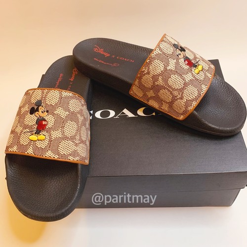 Disney X Coach Walt Disney World Slides Signature W/ Mickey Embroidery (Size 11) - Picture 9 of 10