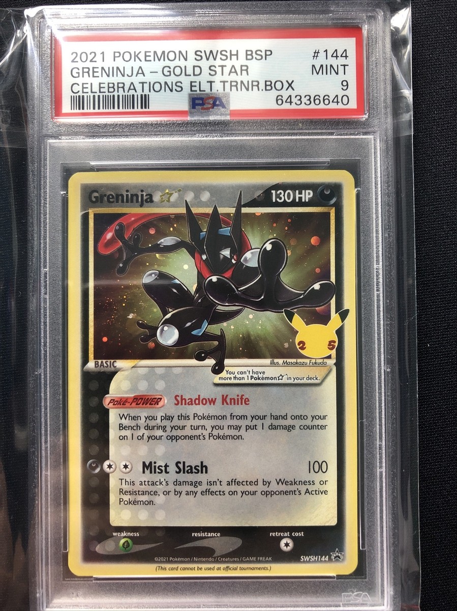 Pokemon 25th Anniversary Celebrations SWSH Greninja-Gold Star PSA
