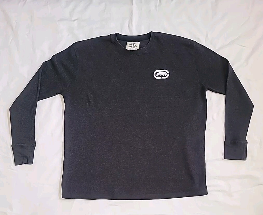 Vintage Ecko Shirt Men 3XB Waffle Knit Thermal Grunge Skate Goth Streetwear