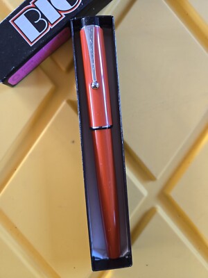 Vintage Parker Pen Big Red Orange Chrome Tone Trim w/ Box | eBay