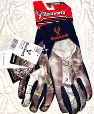 Huntworth Gloves Mens L/XL Camouflage Oak Tree EVO Scent Reducing Non Slip NEW