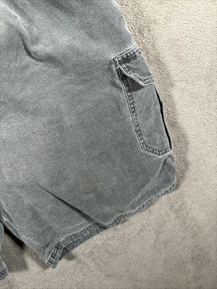 Pantalones Cortos Carga Bill Blass DE COLECCIÓN Para Hombres 40 Gris Desteñido Envejecido Sueltos Calce Relajado Foto 2 de 4