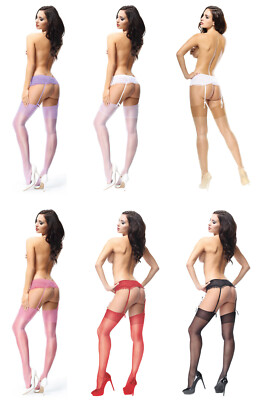 Miss O Silky Strapsstrümpfe Straps Strümpfe 15den, S101/S301