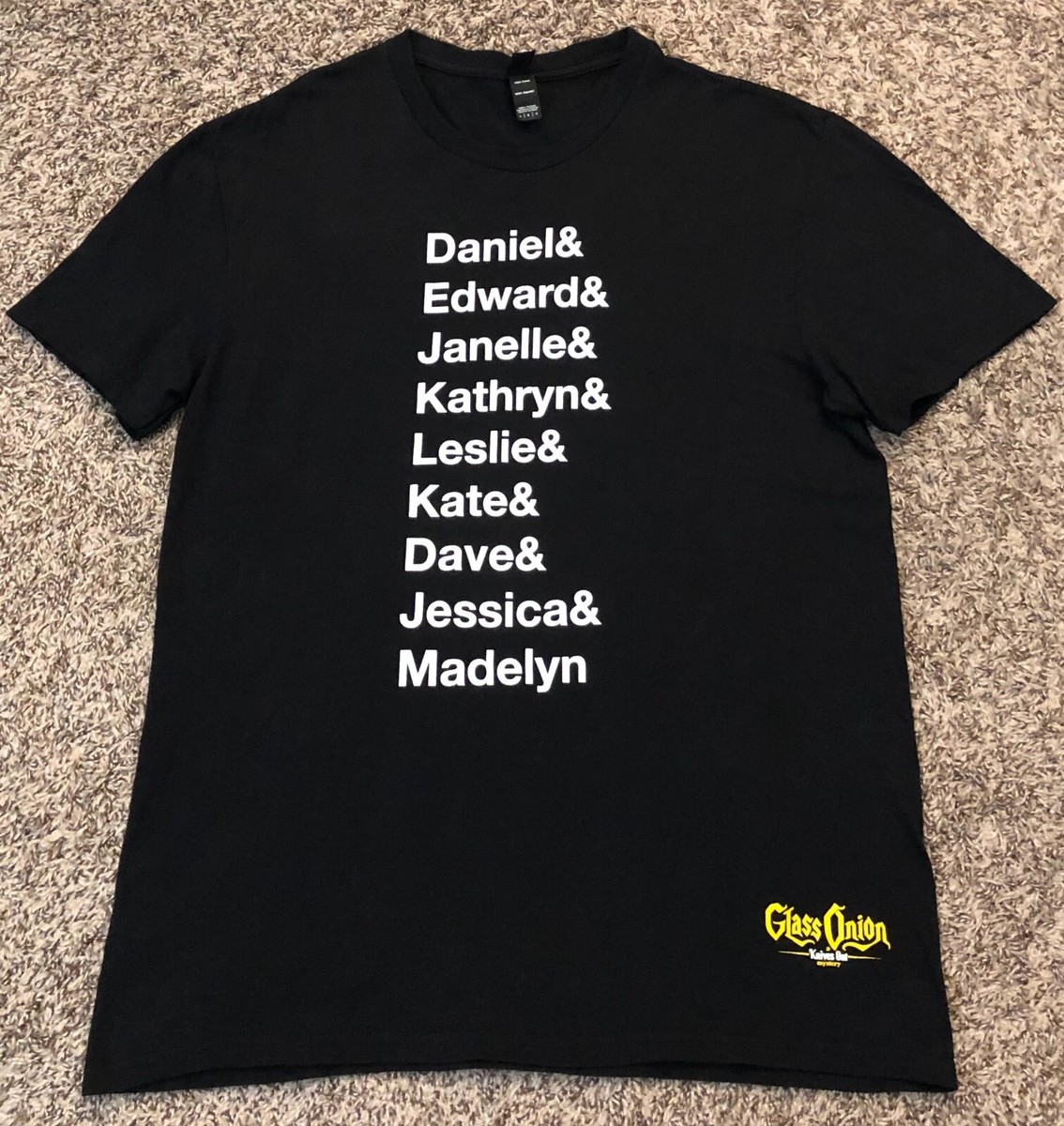 Glass Onion A Knives Out Mystery Rare Promo Men's Black T-Shirt