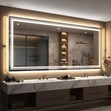 LED Bathroom Mirror fr Wall 48x32'' Front Backlit Vanity Mirror Dimmable Antifog