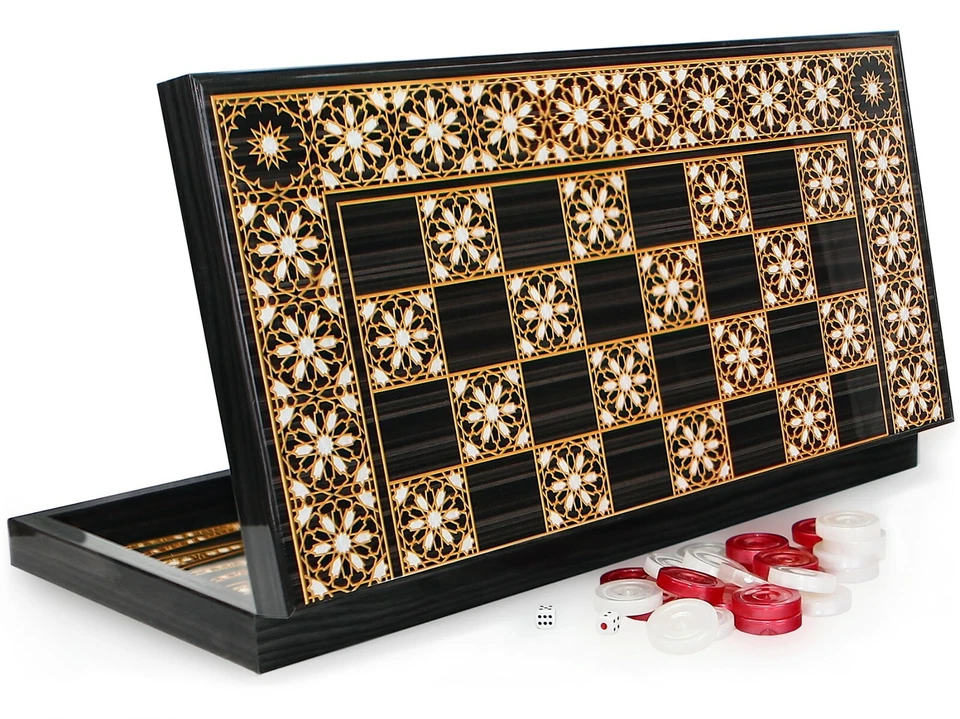 Luxus Orient Backgammon Tavla XXL Gesellschaftspiele Familienspiel  - Bild 2 von 4
