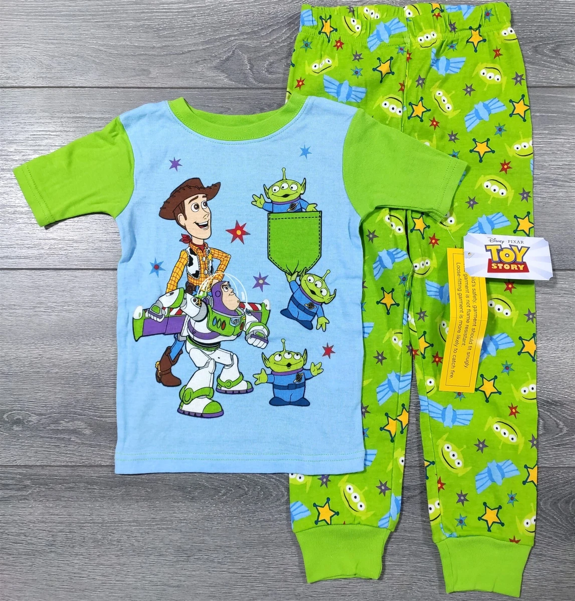 Toy Story Pajamas 5T Toddler Boys Woody Buzz Lightyear SNUG FIT Cotton PJ Set