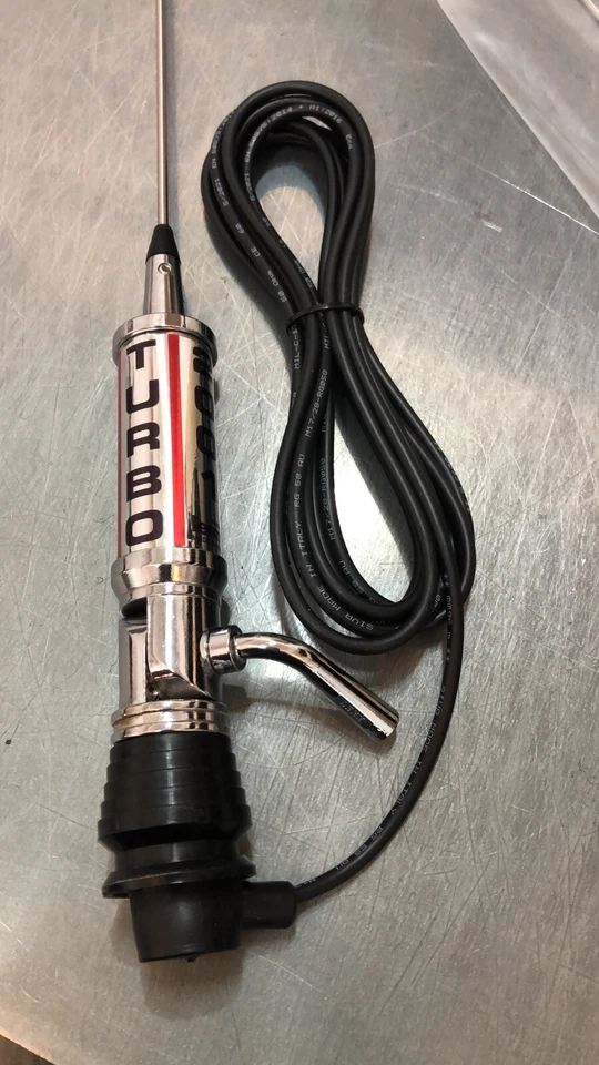 LEMM AT 2001 TURBO ANTENNA 27MHZ CB 26÷28,5 MHz 2000W Cromo - Immagine 2 di 4